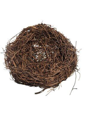 Rustic Twig Bird Nest 6 Inch Natural Handcrafted Nest Farmhouse Spring Decor
